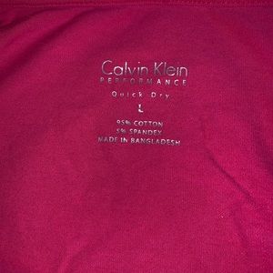 Pink Calvin Klein Performance v neck